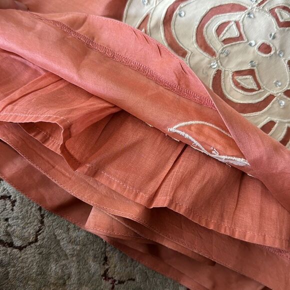 Anthropologie skirt with sequins. Rose and cream colored. NWT. - Picture 5 of 8